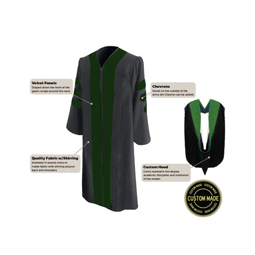 1_c3f980df-ad72-44e0-a12c-98da1dc0a521 Custom Classic Doctoral Gown and Hood Package - Image 1
