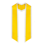 Hunter  Slanted Graduation Stole with Gold Trim - Image 7
