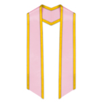 Hunter  Slanted Graduation Stole with Gold Trim - Image 9