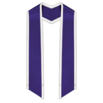 Hunter  Slanted Graduation Stole with Gold Trim - Image 10