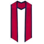 Hunter  Slanted Graduation Stole with Gold Trim - Image 13