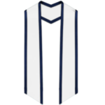 Hunter  Slanted Graduation Stole with Gold Trim - Image 15