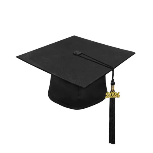 Untitled_design_4 Matte High School Cap & Tassel - Graduation Caps - Image 1