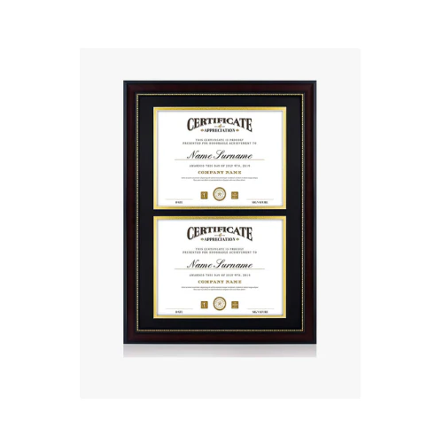 Untitleddesign_3aa80595-7edc-4644-afbb-9a1614b42a1d Double Certificate Document Recycled Polystyrene Frame for 8.5"*11" - 4 Colors Available - Image 1
